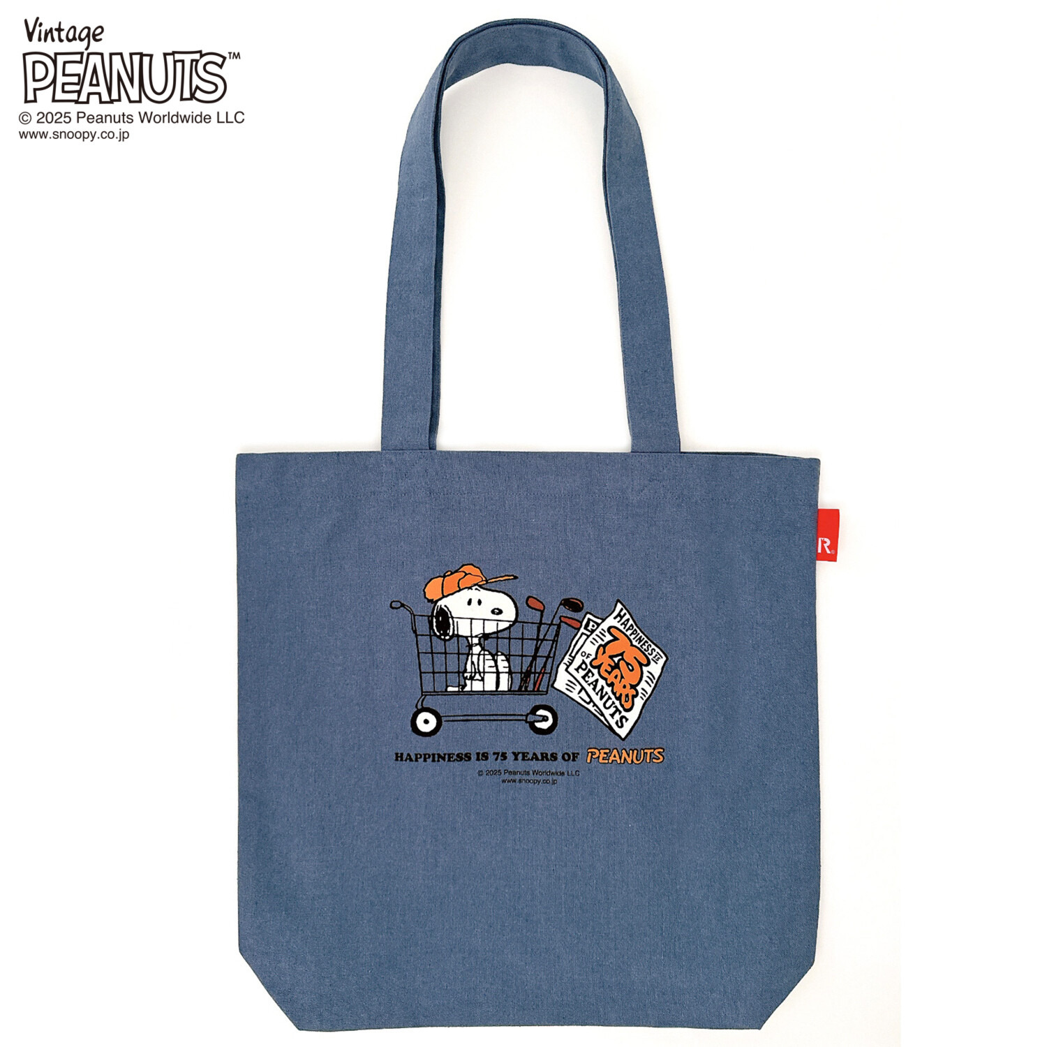 ルートート 祝　ピーナッツコミック 誕生７５周年 軽くて大容量！ リサイクルコットン トートバッグ