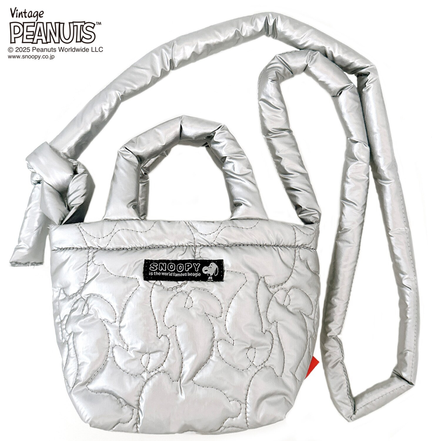 ルートート スヌーピー型の キルティングがかわいい！ ふかふか ミニショルダー トートバッグ