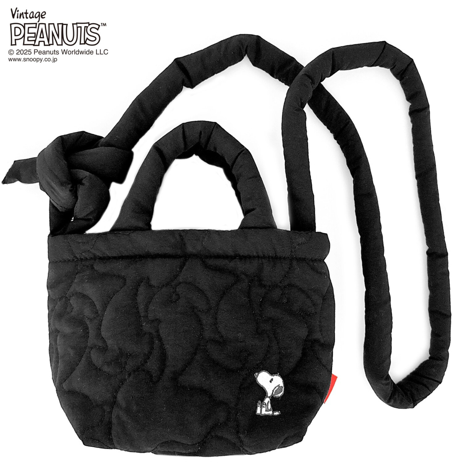 ルートート スヌーピー型の キルティングがかわいい！ ふかふか ミニショルダー トートバッグ