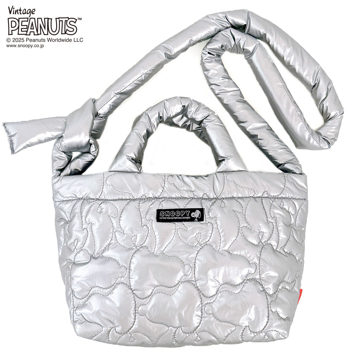 ルートート スヌーピー型の キルティングがかわいい！ ふかふかショルダー トートバッグ