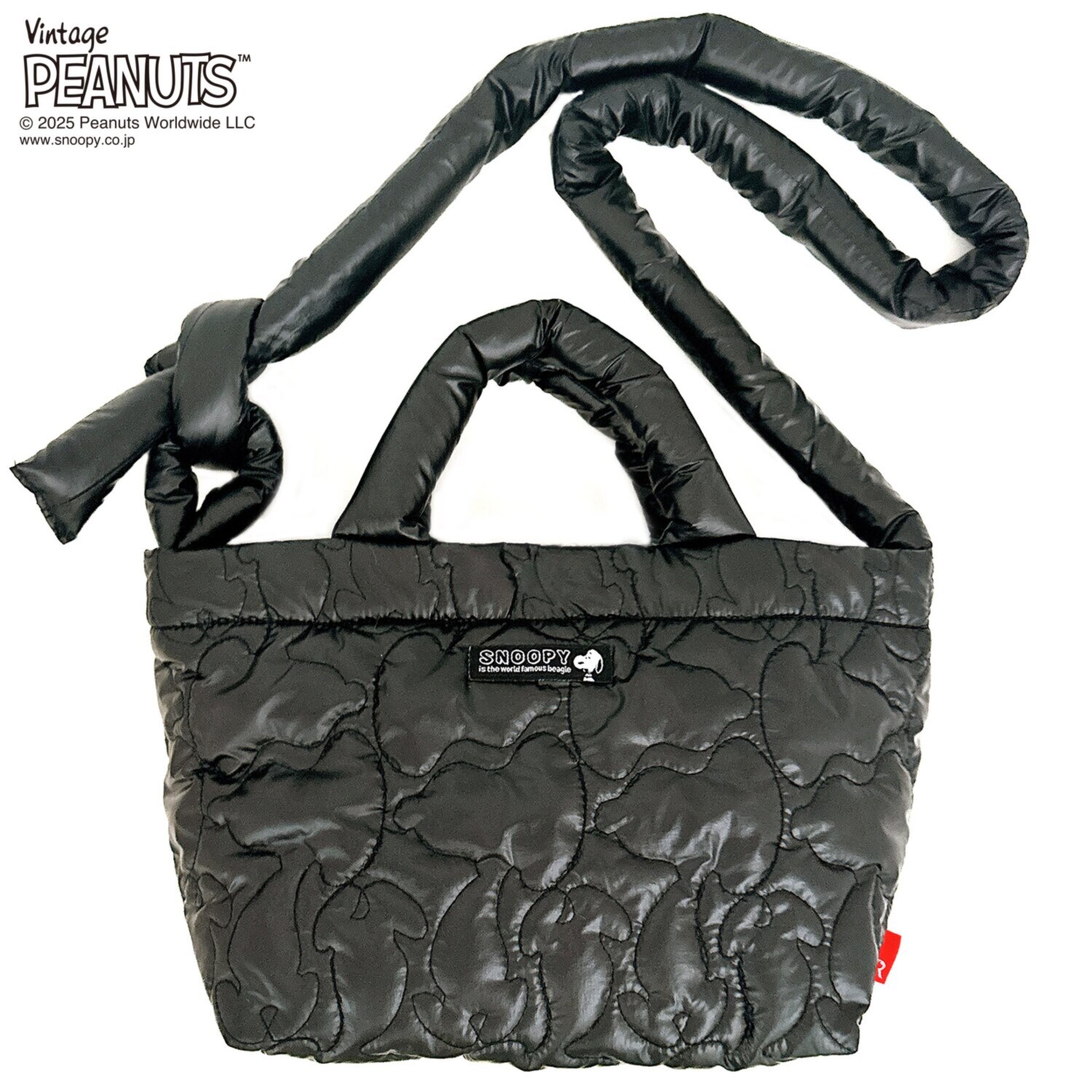 ルートート スヌーピー型の キルティングがかわいい！ ふかふかショルダー トートバッグ