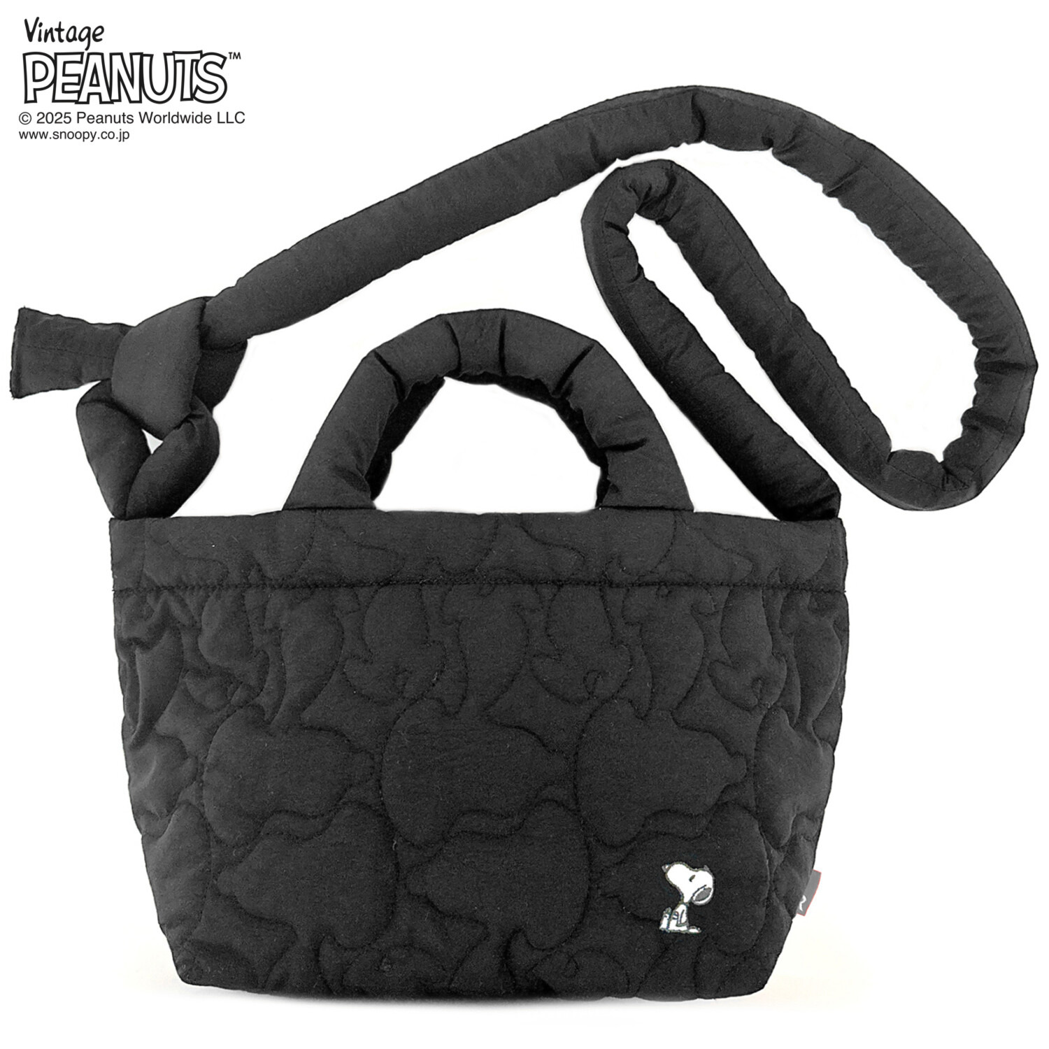 ルートート スヌーピー型の キルティングがかわいい！ ふかふかショルダー トートバッグ