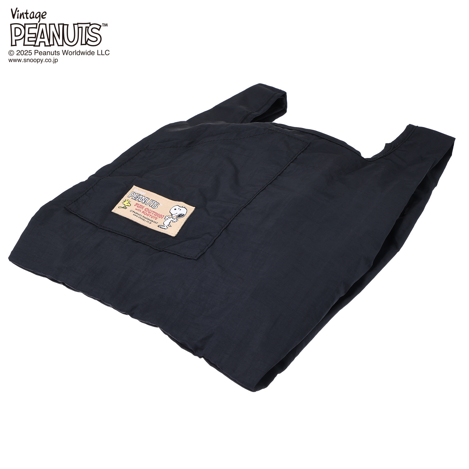 ルートート スヌーピーの ふたつの表情が楽しめる！ 収納可能な ミニショッパーバッグ