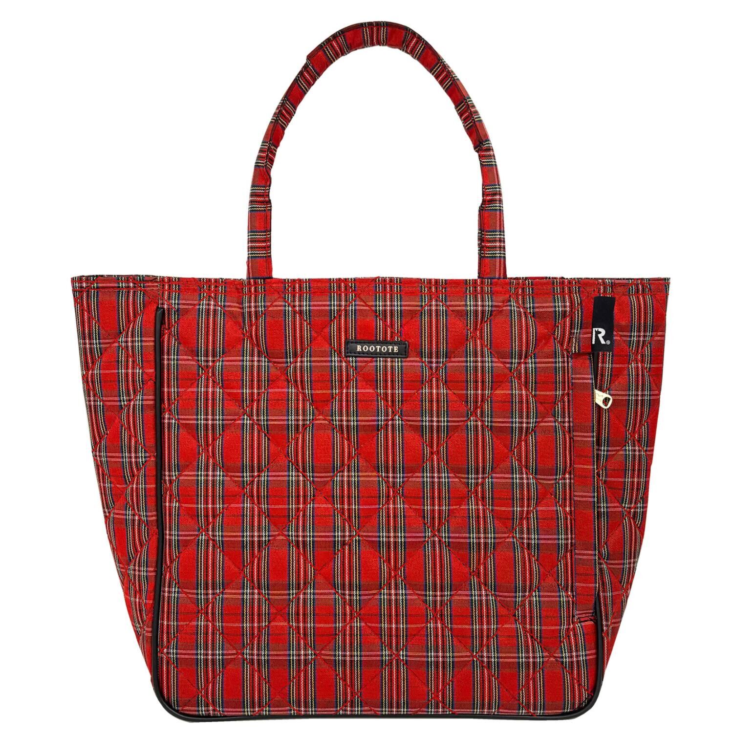 ルートート 程良いハリときちんと感！ チェック柄キルティング ミニトートバッグ