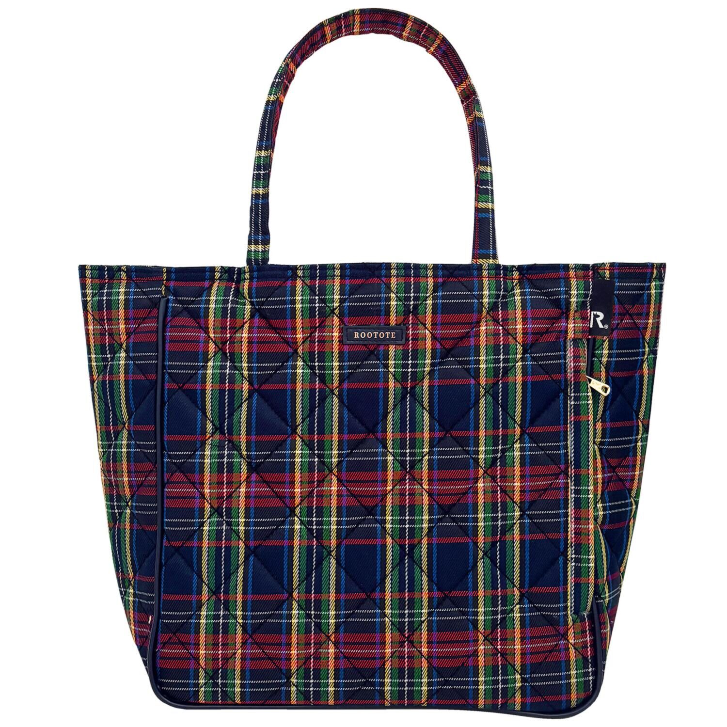 ルートート 程良いハリときちんと感！ チェック柄キルティング ミニトートバッグ