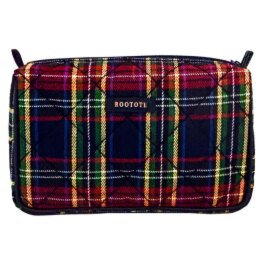 ルートート 程良いハリときちんと感！ チェック柄キルティング 大容量ポーチ