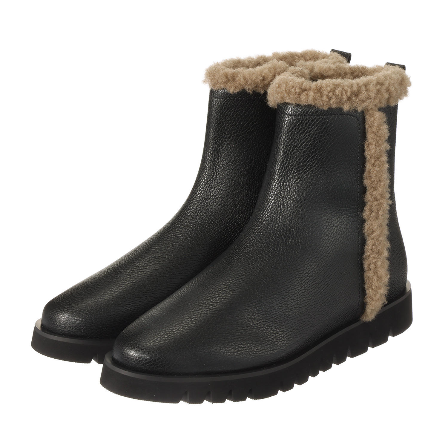 卑弥呼 日本製 はっ水牛革 ボアブーツ