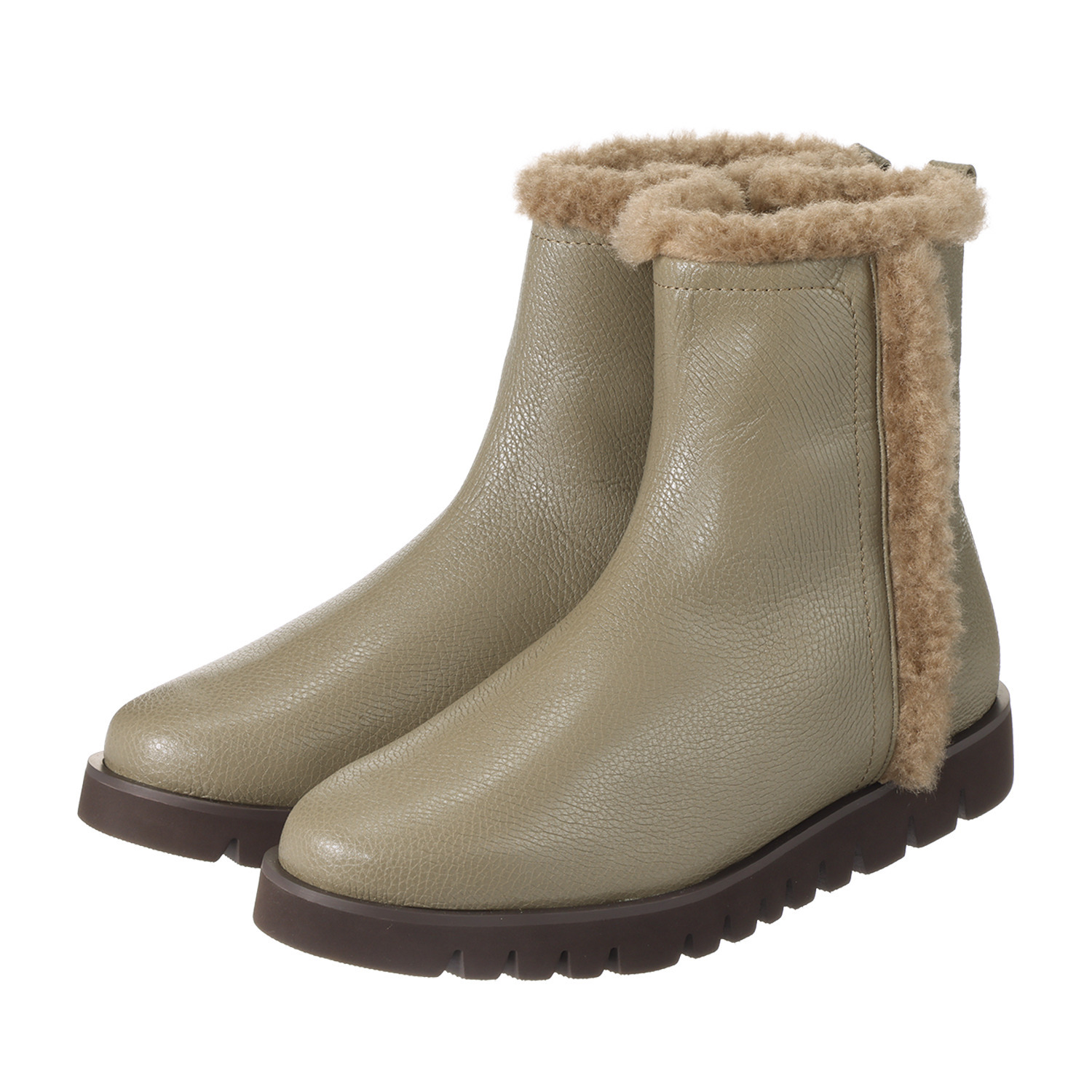 卑弥呼 日本製 はっ水牛革 ボアブーツ