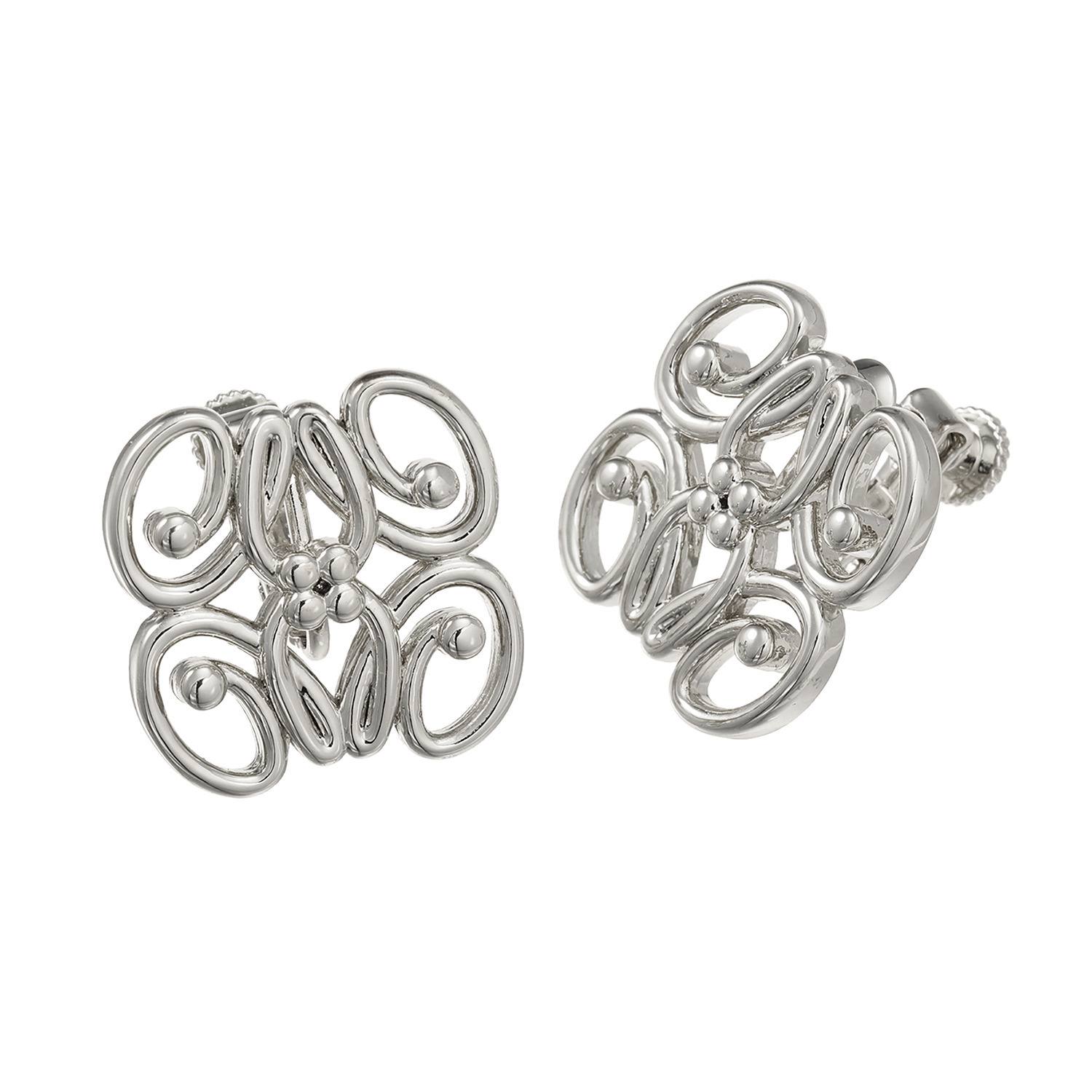 エアリーフェアリー メタルライン アートカリグラフィ イヤリング／ピアス