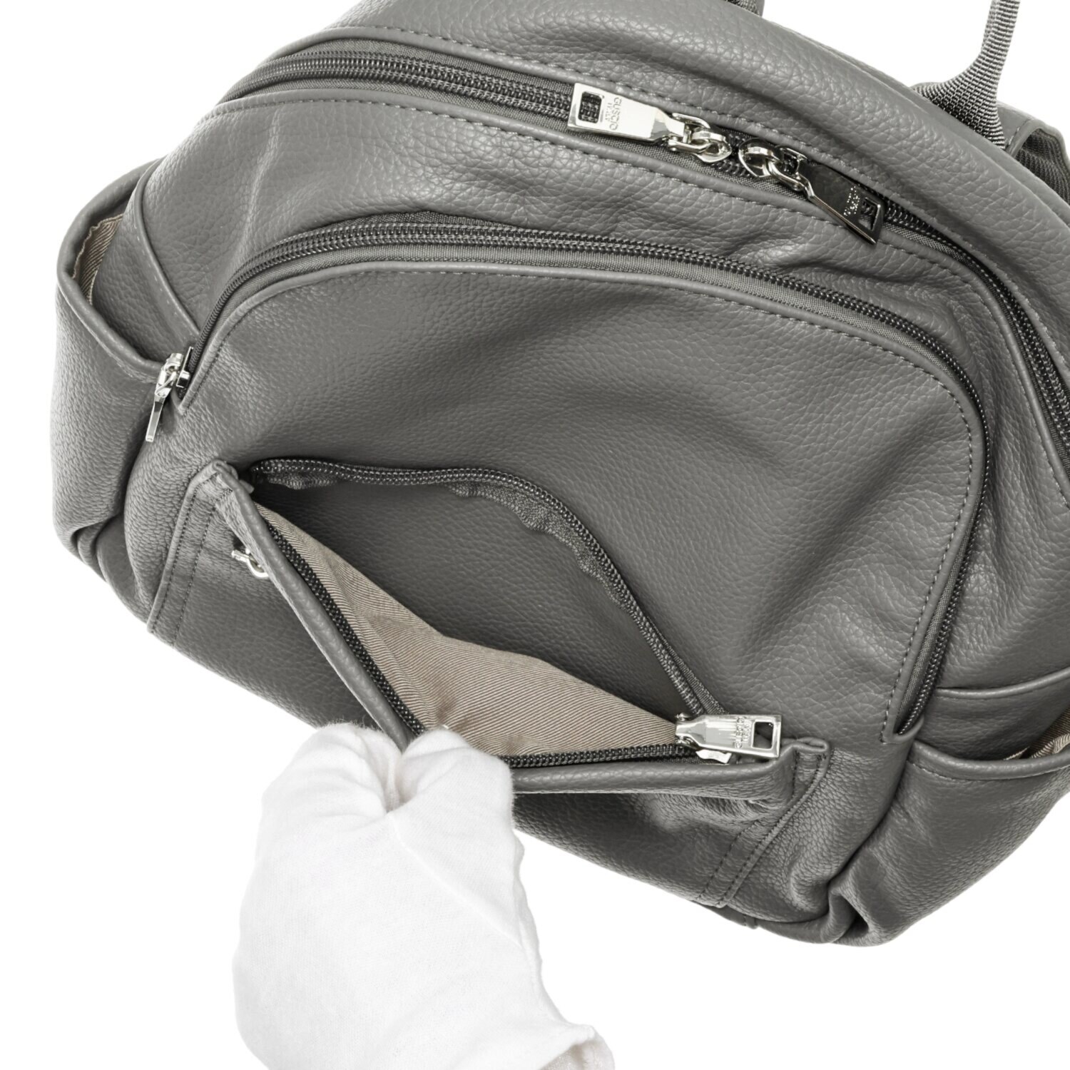 グッシオイタリー ポケットたっぷり ラウンド型ミニリュック