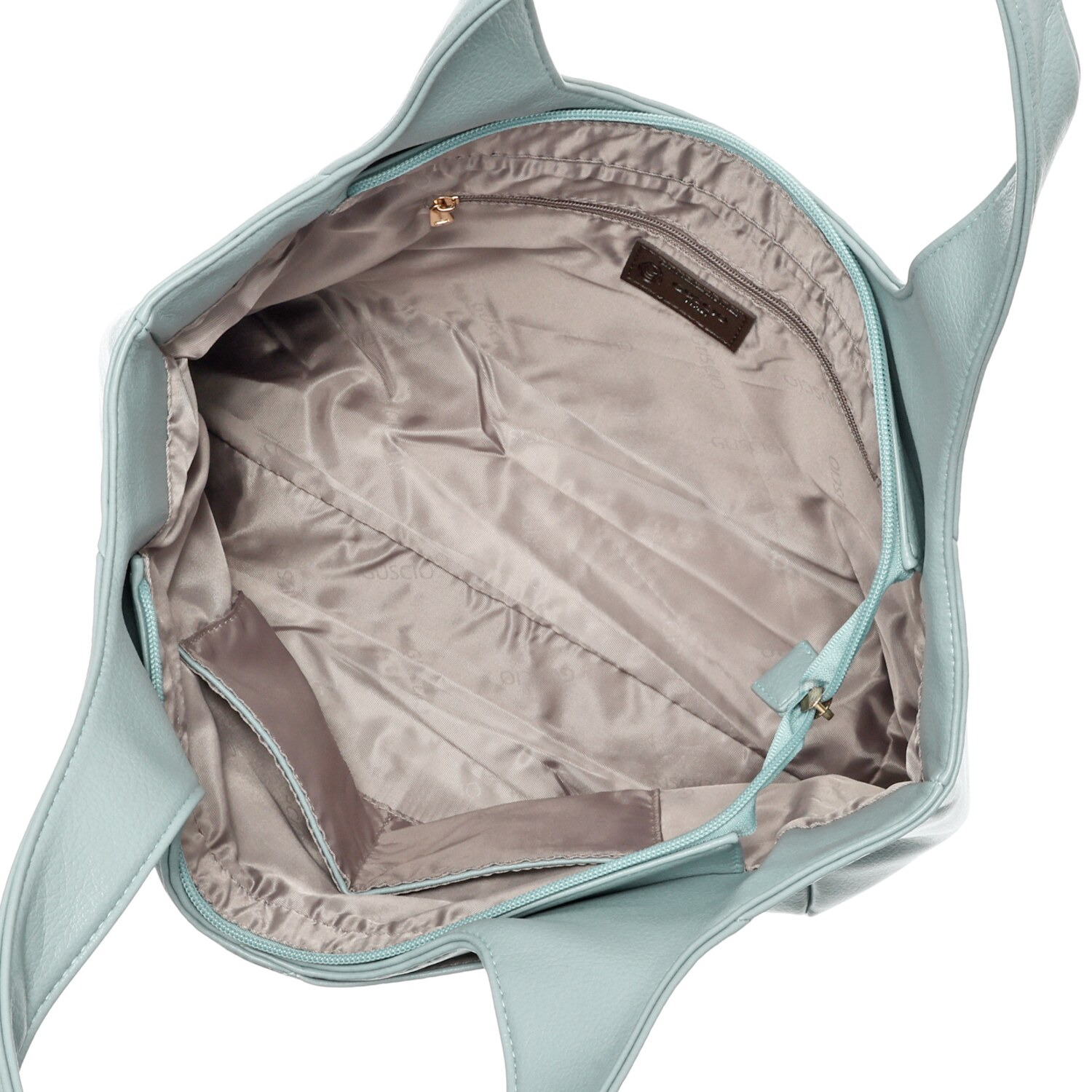 グッシオイタリー 柔らかレザータッチ素材 くり手トートバッグ