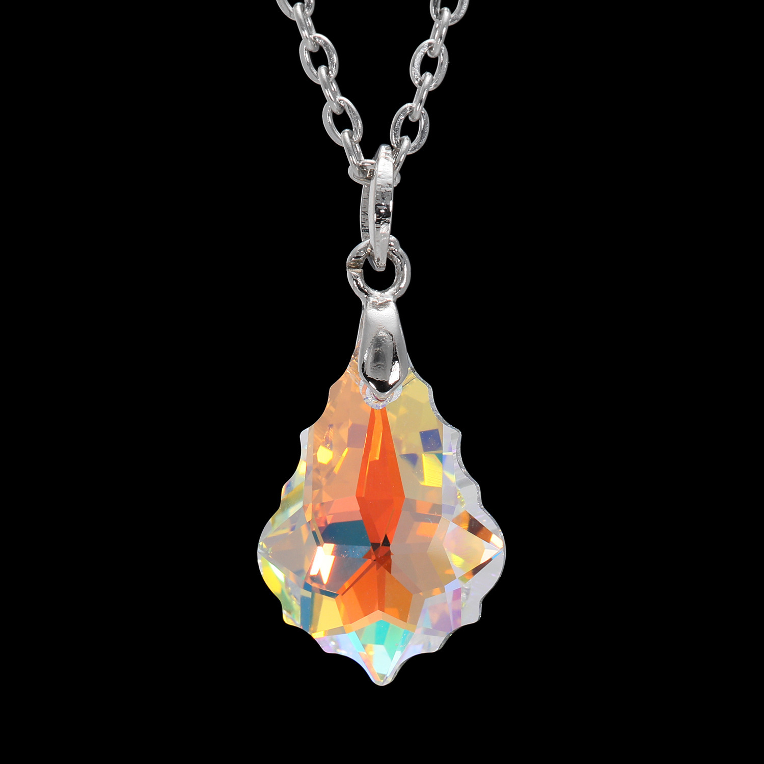 キラキラギフト バイ　アビステ ステンレス クリスタルガラス モティーフペンダント