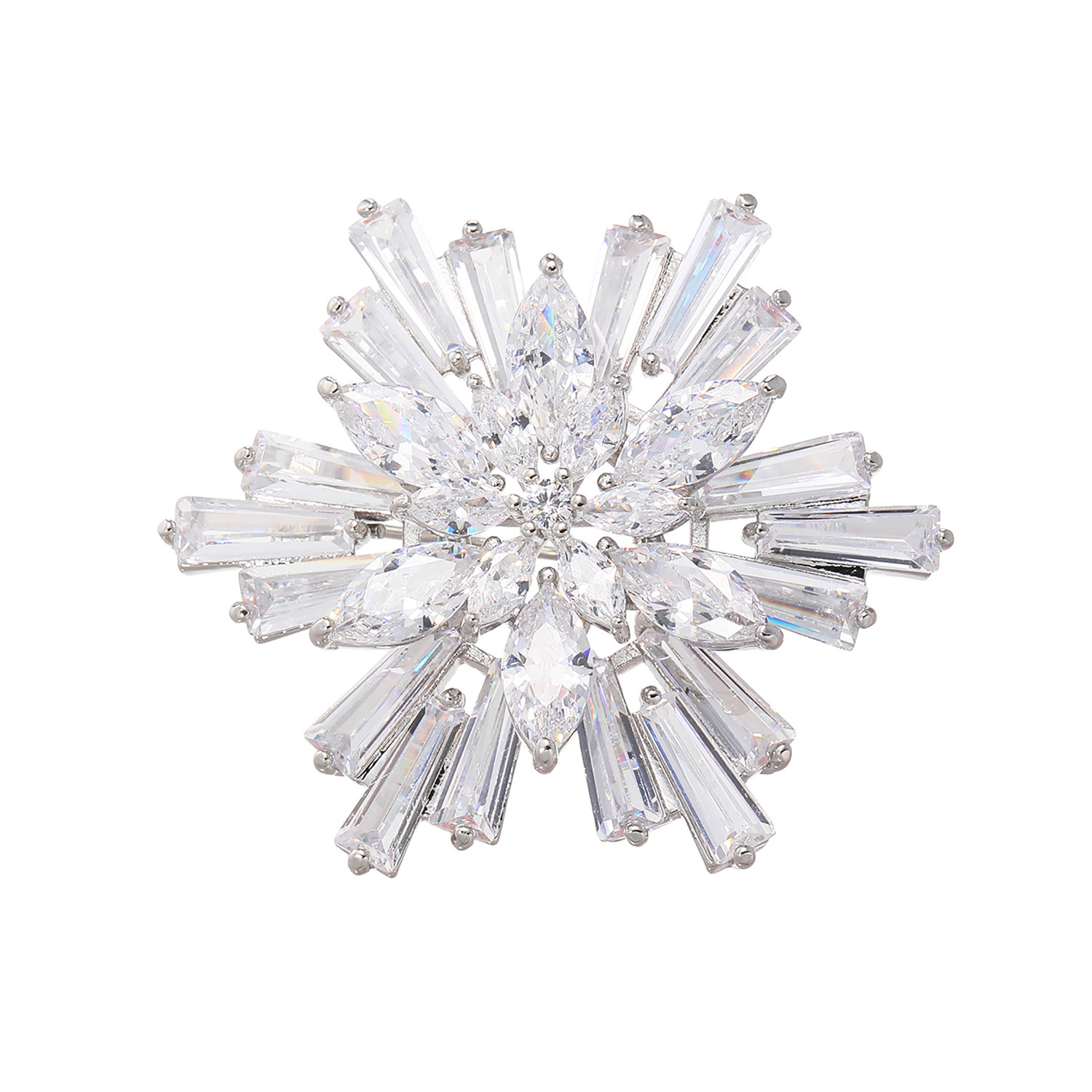 キラキラギフト バイ　アビステ ビジュウ スノーフレーク ブローチ