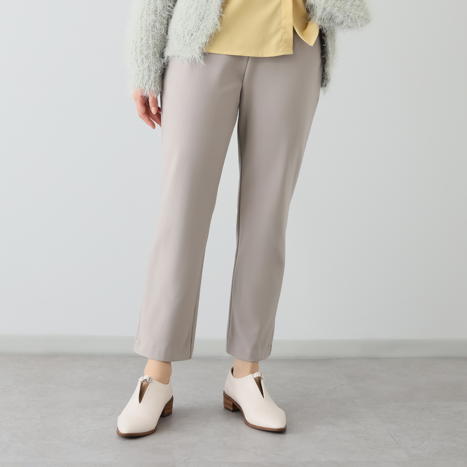 ピーツー 進化版 え！？やせて見える？ ヒートアライヴ 裏起毛ストレートパンツ ＜股下６４ｃｍ＞