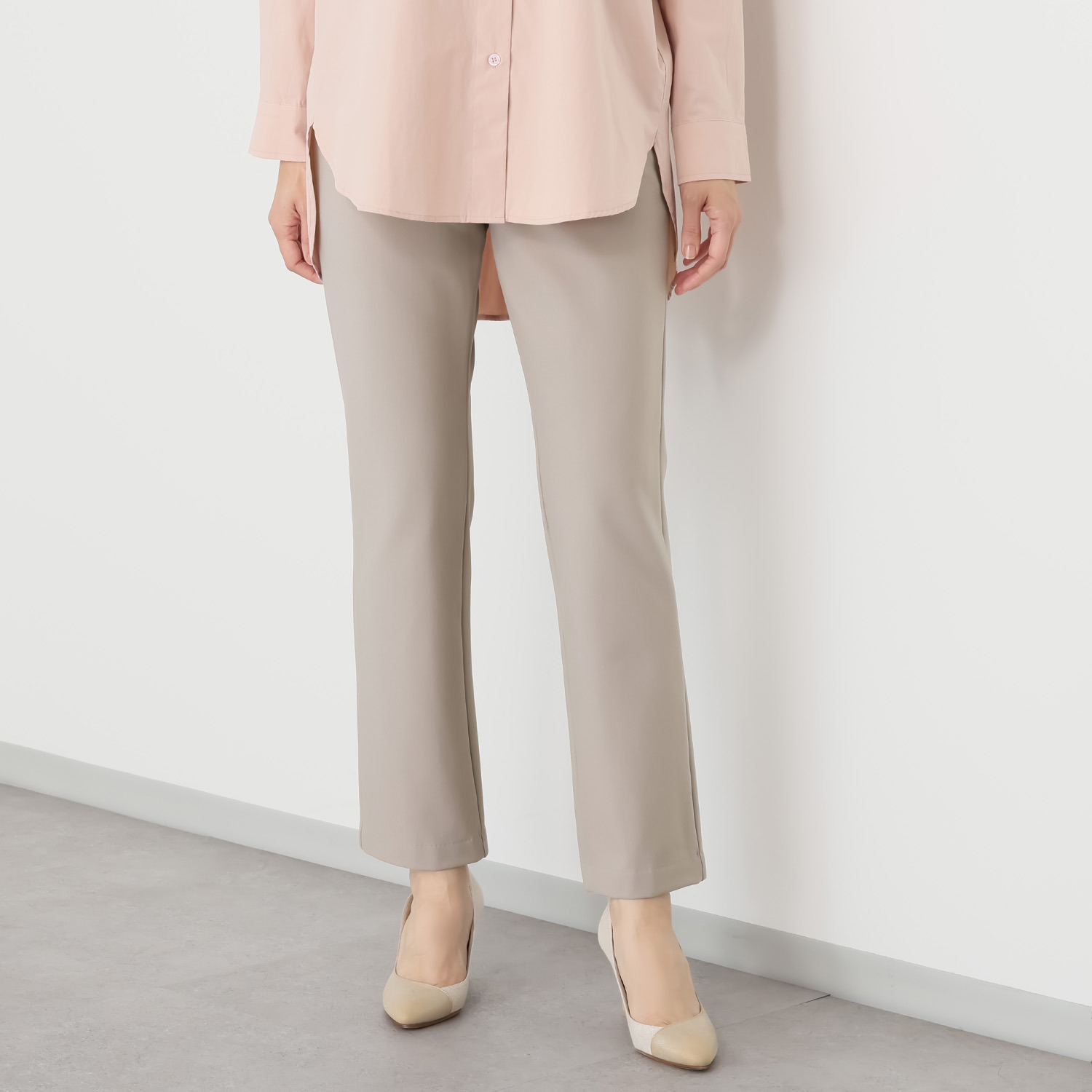 ピーツー 進化版 え！？やせて見える？ ヒートアライヴ 裏起毛ストレートパンツ ＜股下７２ｃｍ＞