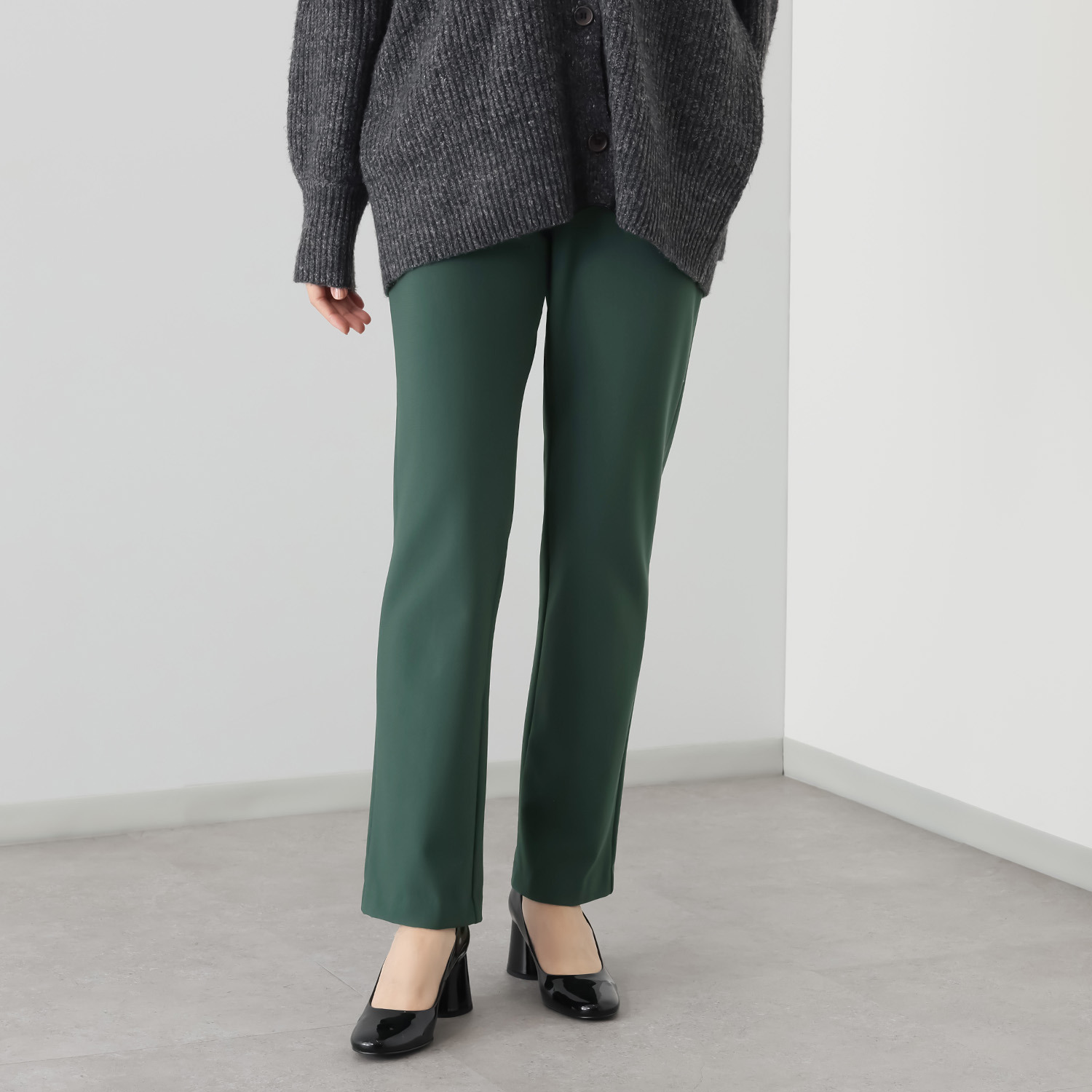 ピーツー 進化版 え！？やせて見える？ ヒートアライヴ 裏起毛ストレートパンツ ＜股下７２ｃｍ＞