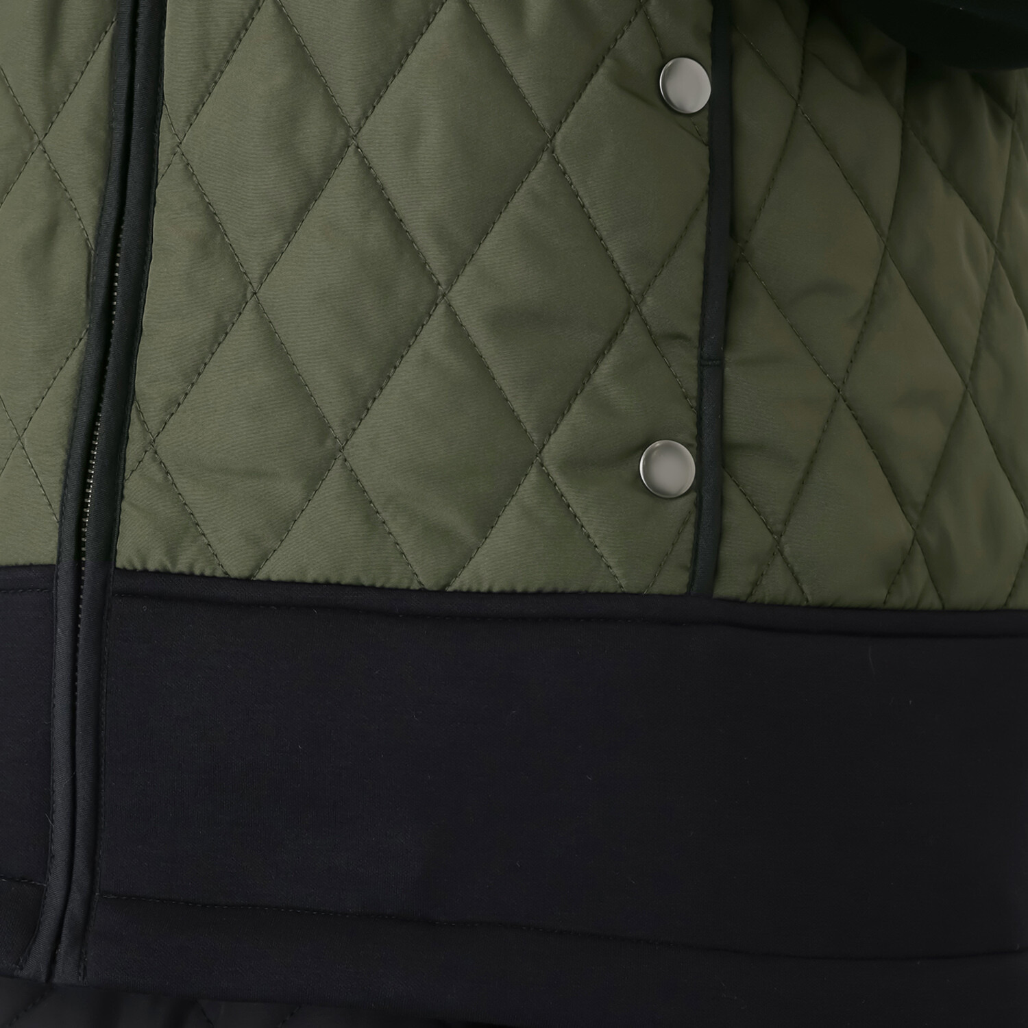 エムズ　スタイル キルト＆ダンボール切替 パイピングアクセント Ａラインシルエット フーディーブルゾン