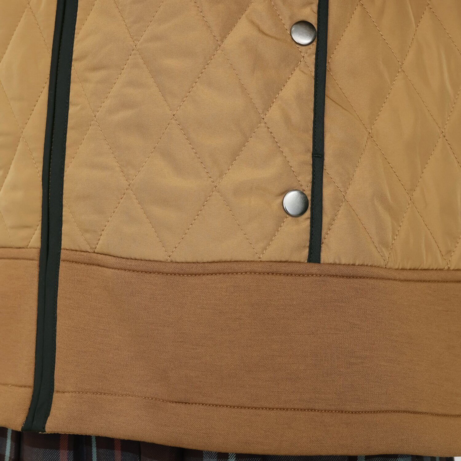 エムズ　スタイル キルト＆ダンボール切替 パイピングアクセント Ａラインシルエット フーディーブルゾン