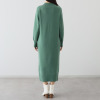 エムズ　スタイル ボタンアクセント リブ編切替デザイン ニットワンピース