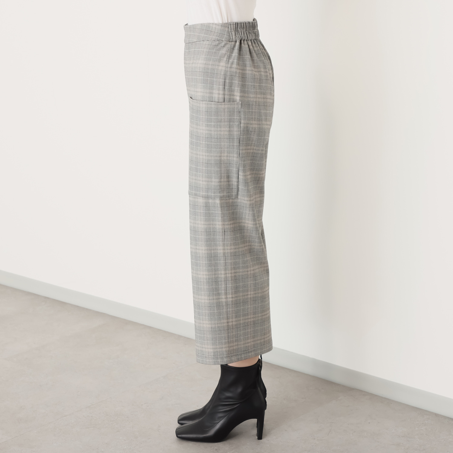 エムズ　スタイル コスミカルウォーム裏起毛 ソフトカーゴ クロップトワイドパンツ