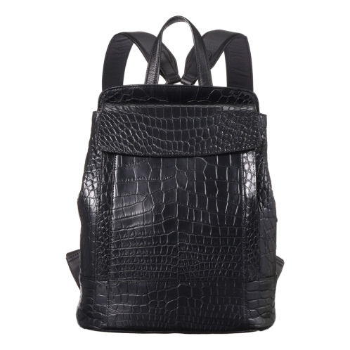 ペレリールッソ　スペインタンナー　ソフトガーメントクロコ　スクエア　ミドルサイズリュック