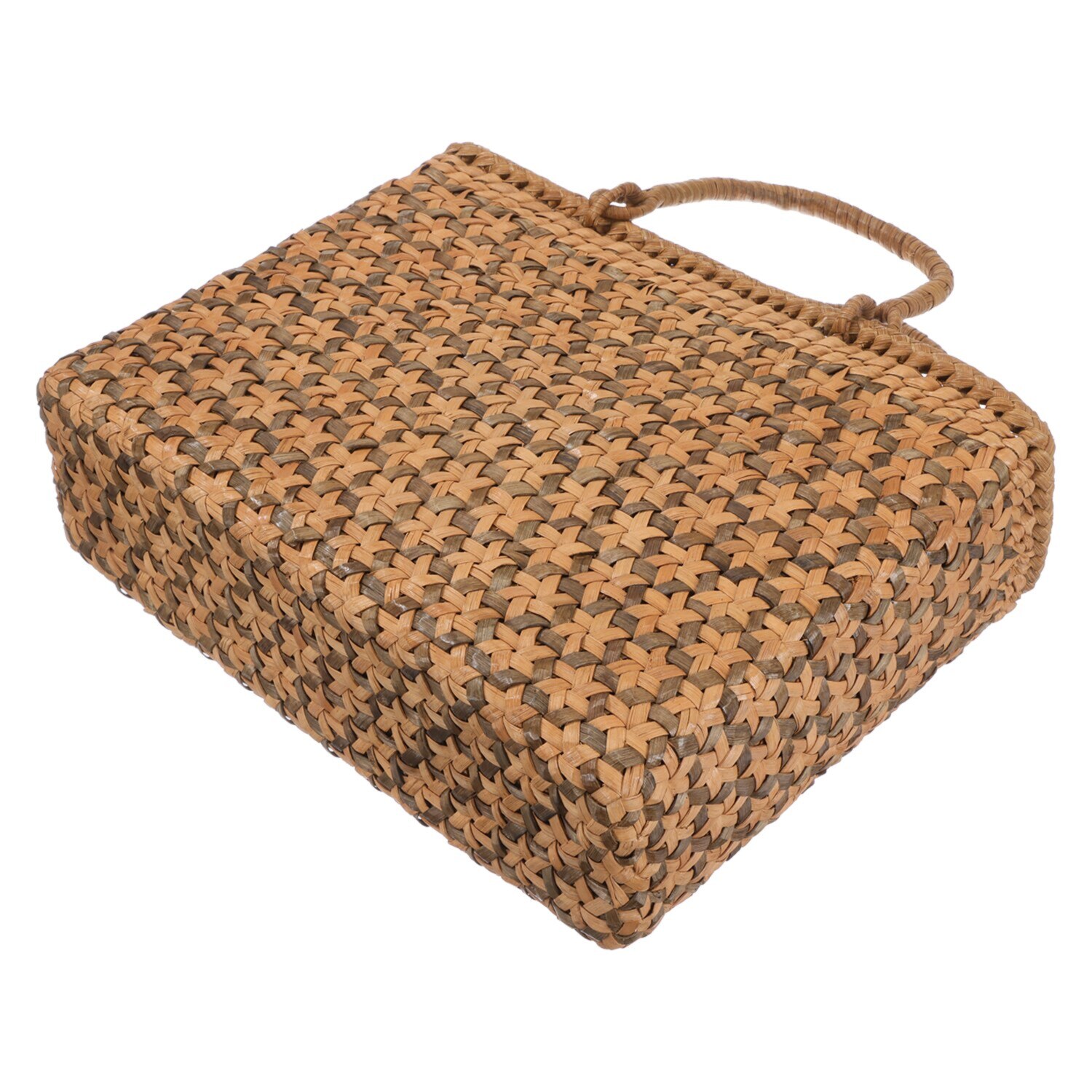 山葡萄かごバッグ 花柄編 スクエアバッグ