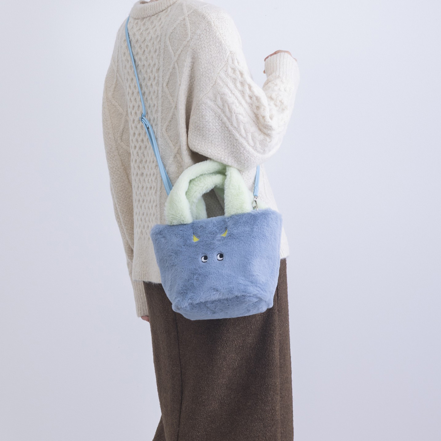 かわいい雑貨屋さん グロリア もこもこモンスター ２ウェイミニトートバッグ