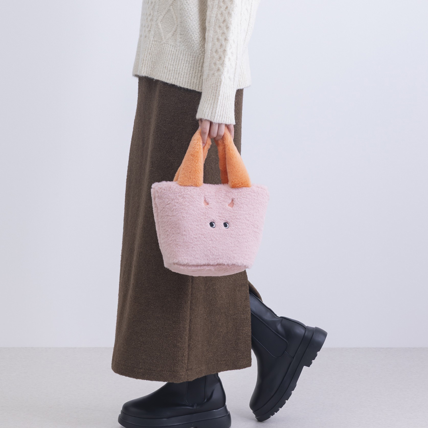 かわいい雑貨屋さん グロリア もこもこモンスター ２ウェイミニトートバッグ