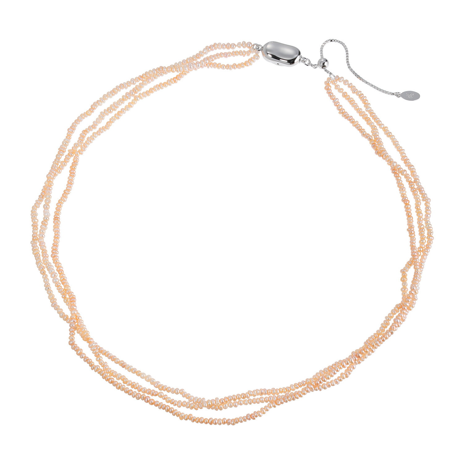 パール　ユリマ シルバー 淡水パール ３連ネックレス