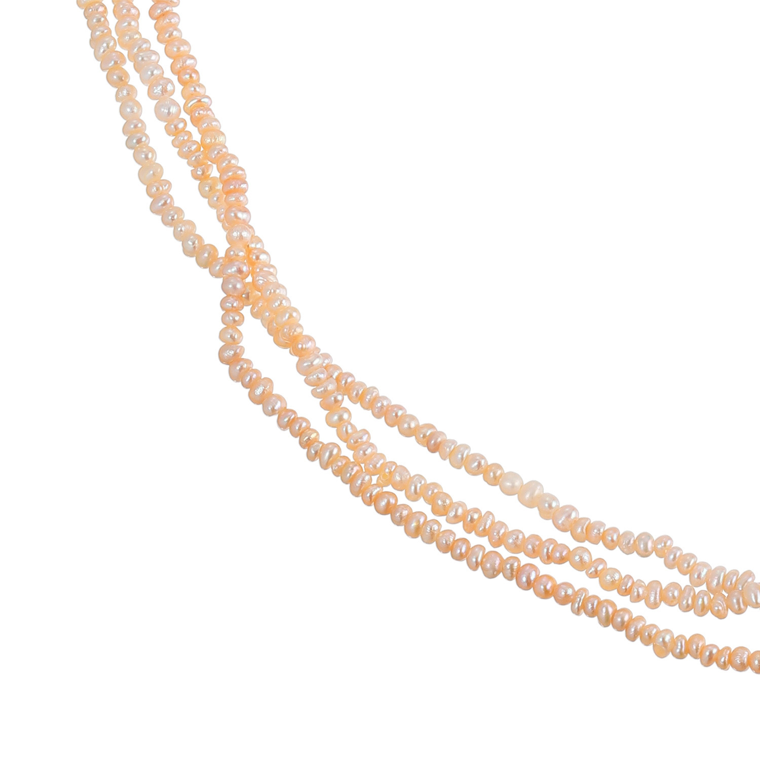 パール　ユリマ シルバー 淡水パール ３連ネックレス