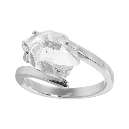 イーシア シルバー ハーキマーダイヤモンド ロッククリスタルクォーツ モダンリング イーシア シルバー ハーキマーダイヤモンド ロッククリスタルクォーツ モダンリング