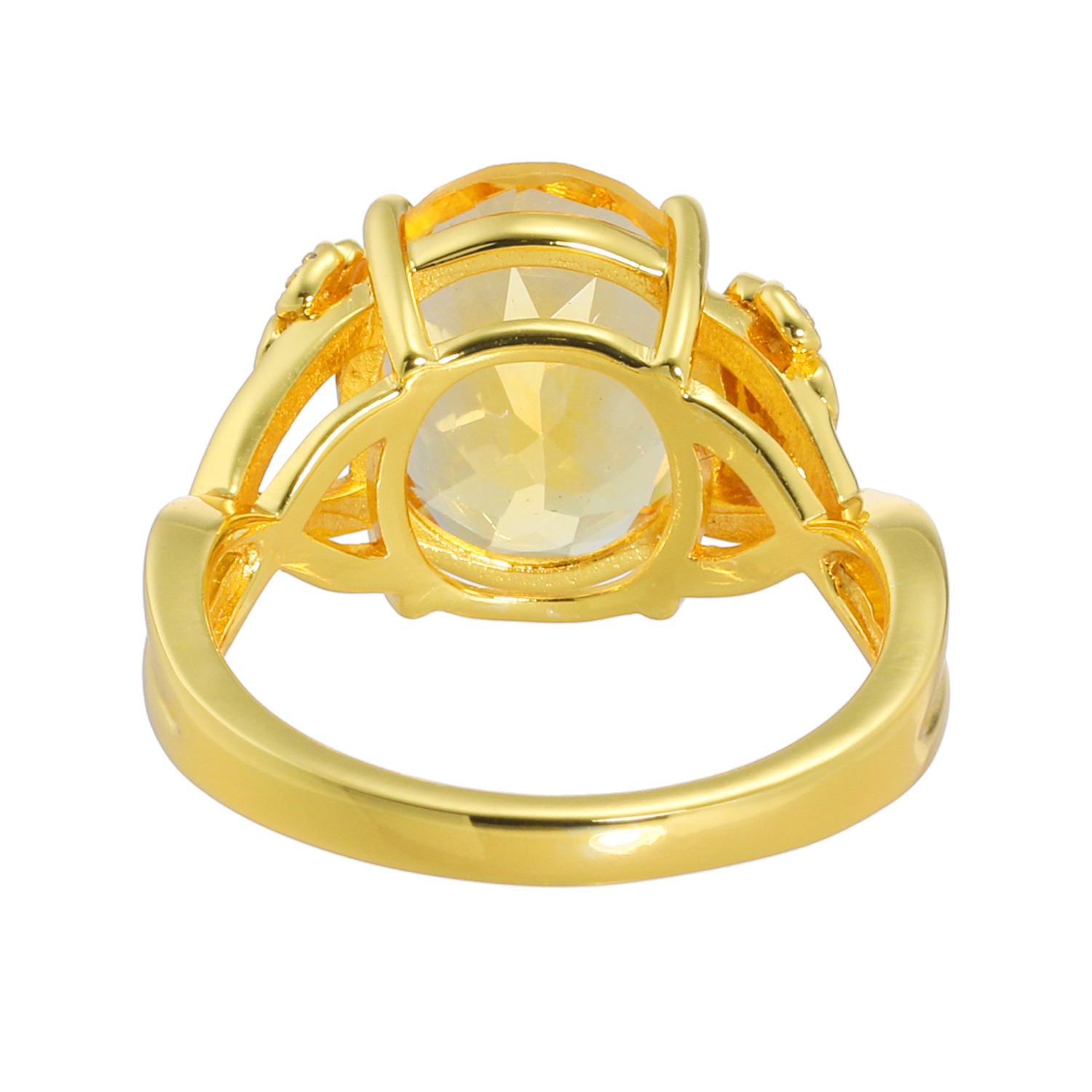 イーシア シルバー シトリン＆ ダイヤモンド エレガントリング