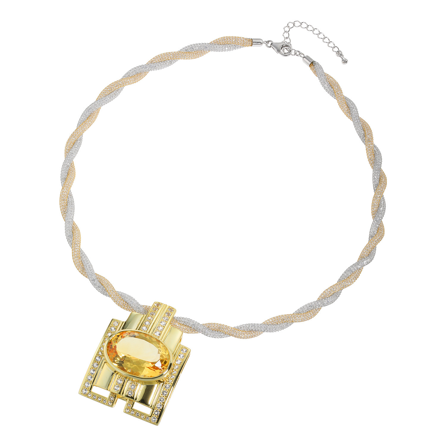 イーシア シルバー シトリン プレステージ ボリュームペンダント