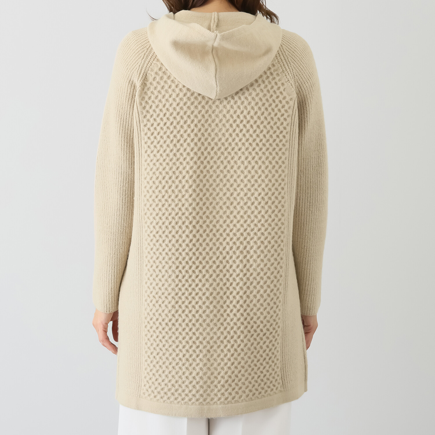 ダジュール フード付 ニットカーディガン