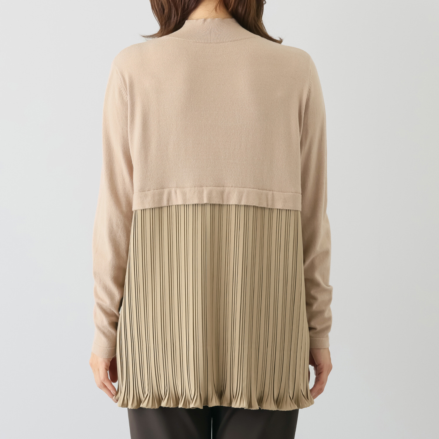 ダジュール プリーツドッキング ニットチュニック