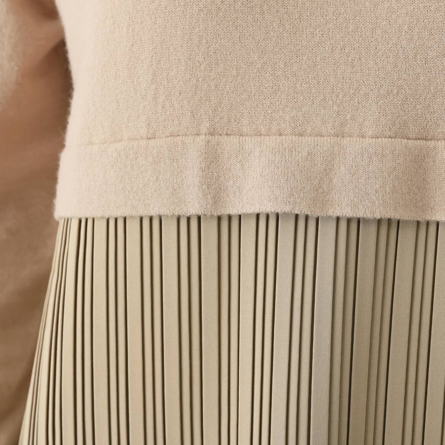 ダジュール プリーツドッキング ニットチュニック