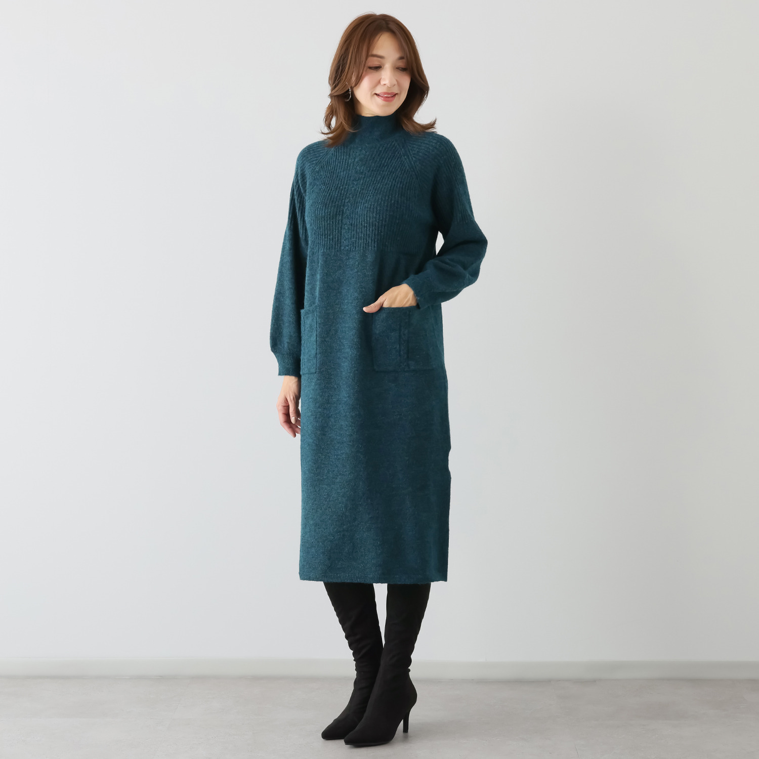 ダジュール デザイン ニットワンピース