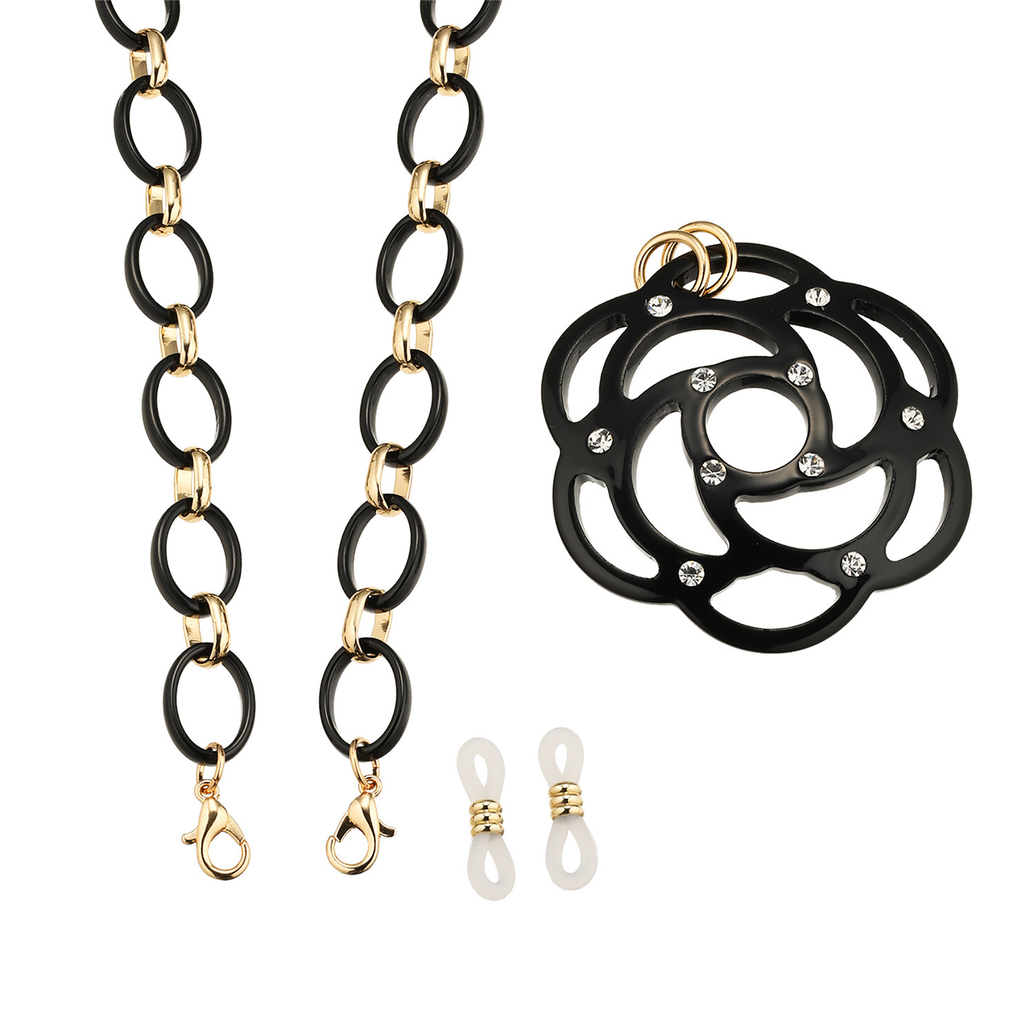 エスアンドアール 透かし柄 エレガント フラワーモティーフ ロングペンダント兼 グラスホルダー