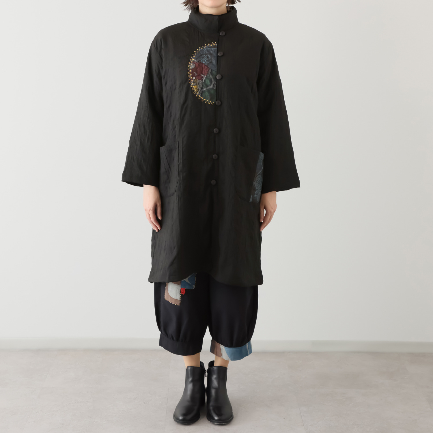 創作りょう パッチワーク ロングコート