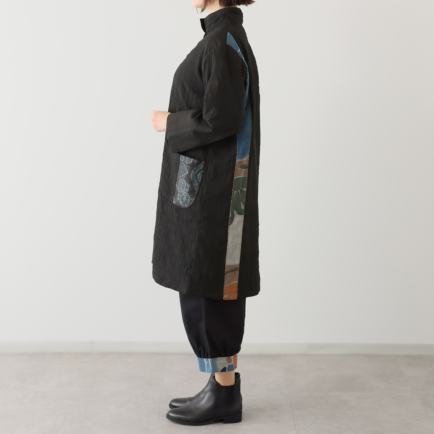 創作りょう パッチワーク ロングコート