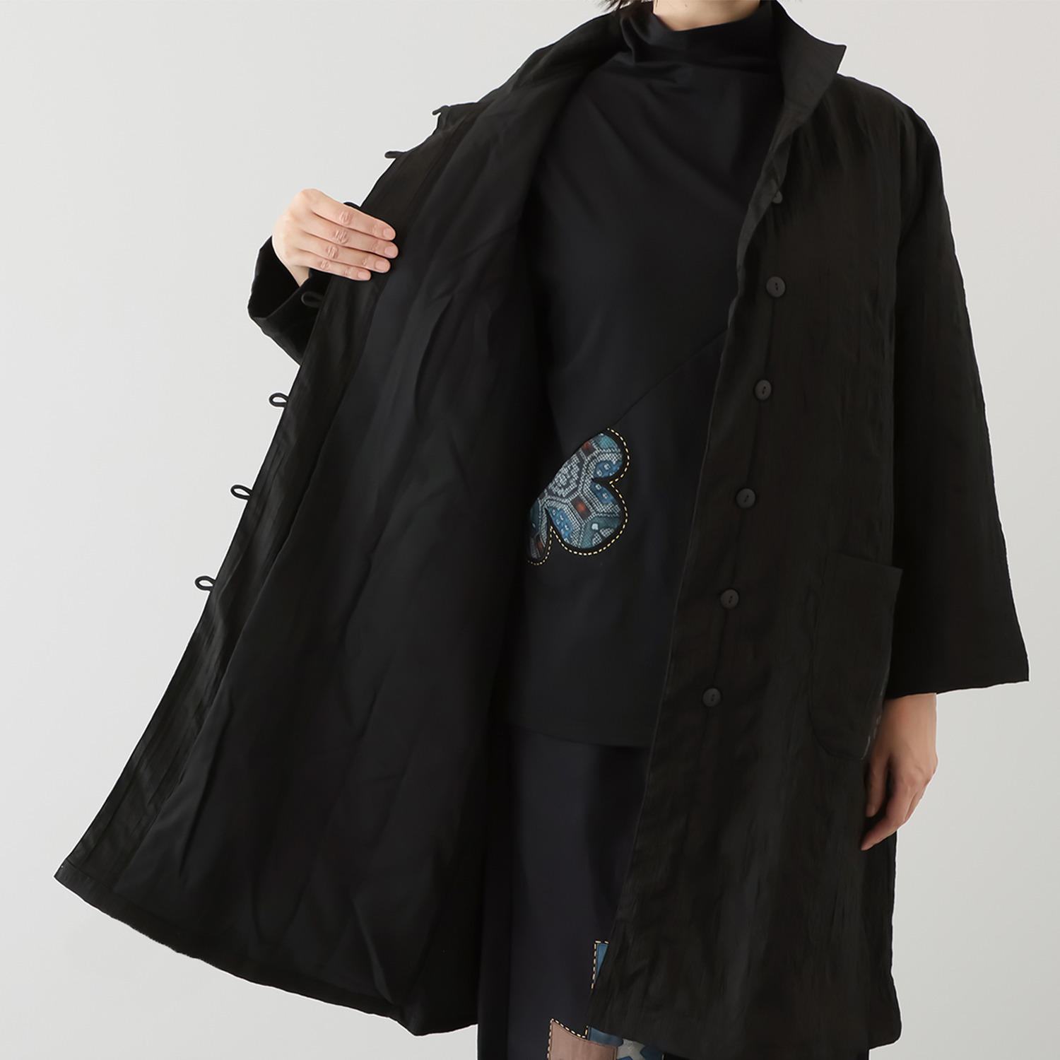 創作りょう パッチワーク ロングコート