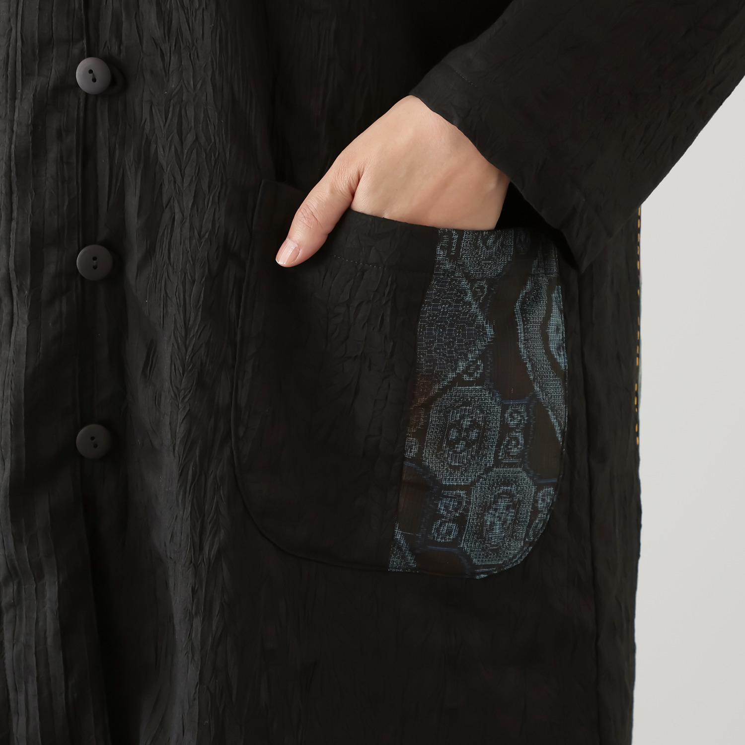 創作りょう パッチワーク ロングコート