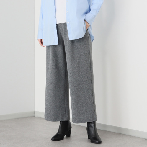 ルナリア 包まれたい心地良さ! コットン混 タックワイドパンツ ルナリア 包まれたい心地良さ! コットン混 タックワイドパンツ