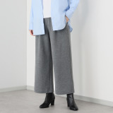 ルナリア 包まれたい心地良さ！ コットン混 タックワイドパンツ