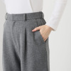 ルナリア 包まれたい心地良さ！ コットン混 タックワイドパンツ