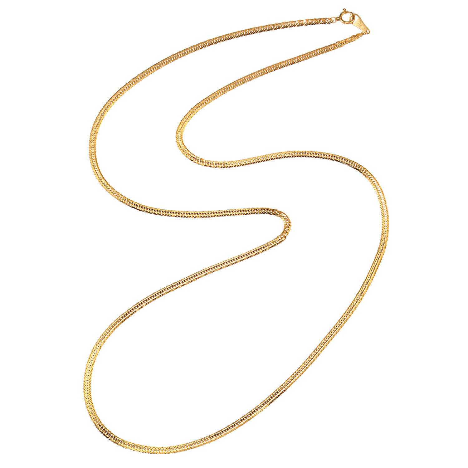 祈平 純金　１１ｇＵＰ １２面カット トリプル喜平チェーン ロングネックレス