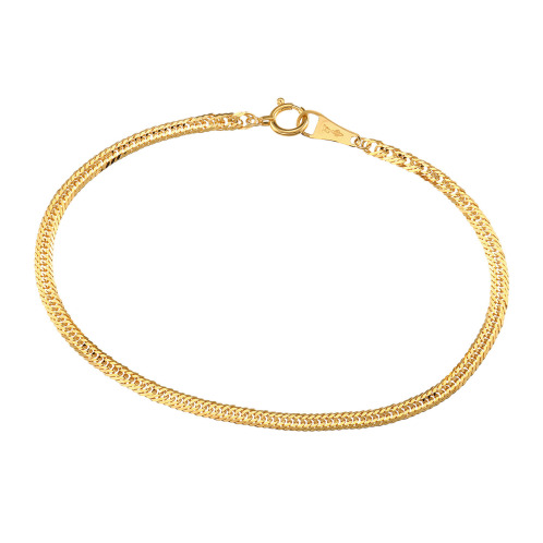 祈平　純金　３ｇＵＰ　１２面カット　トリプル喜平チェーン　ブレスレット