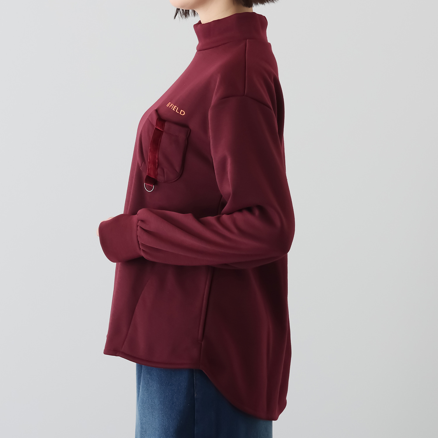 アンドフィールド ＵＶカット・吸湿発熱 裏起毛 アクティブチュニック