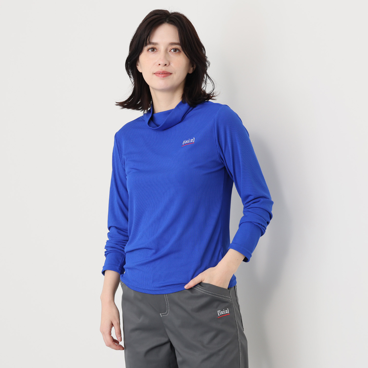 イクシーズ 着る彩りリブトップス