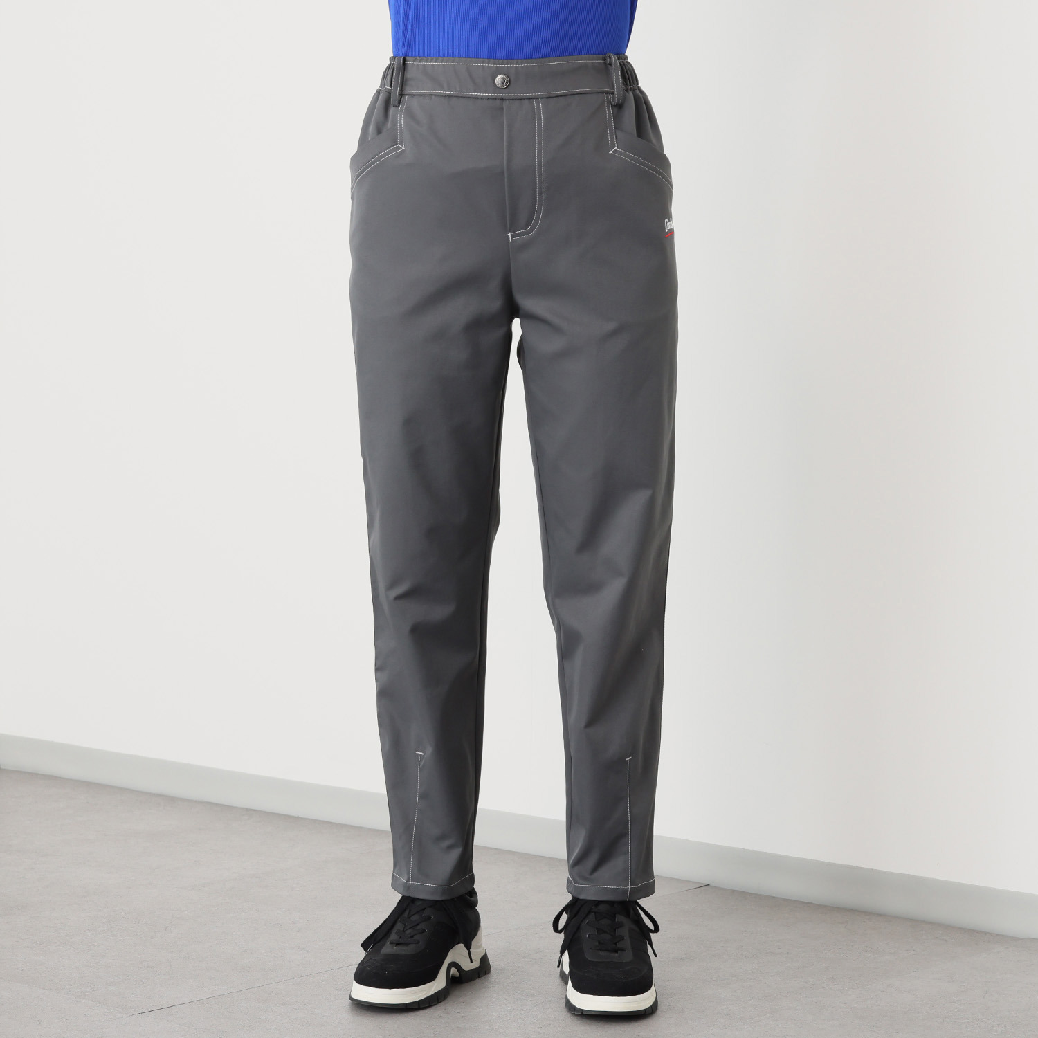 イクシーズ ハートエンブロイダリー 配色ステッチパンツ